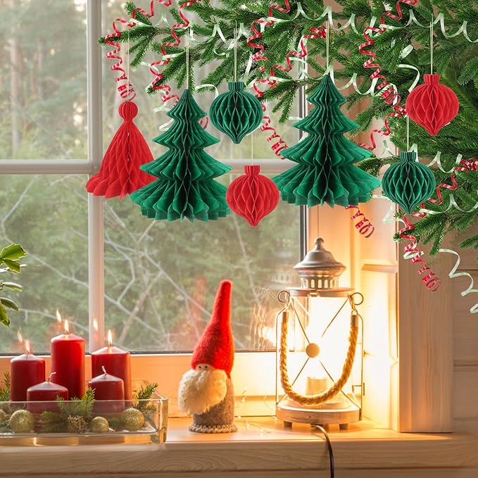 7PCS Reusable Paper Honeycomb Decorations