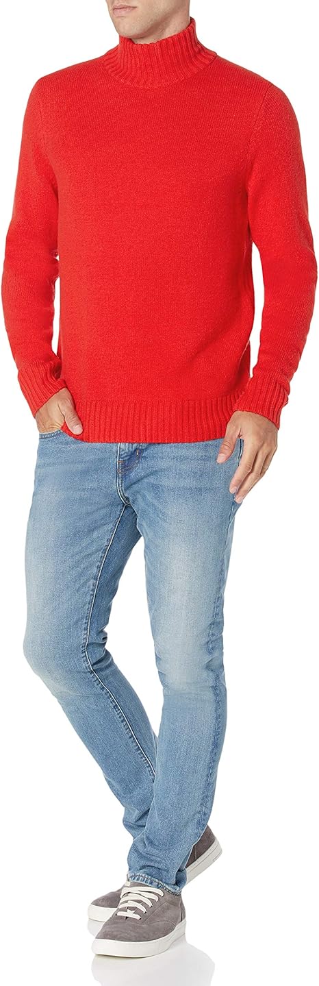 Men's Long-Sleeve Soft Touch Turtleneck Jumper
