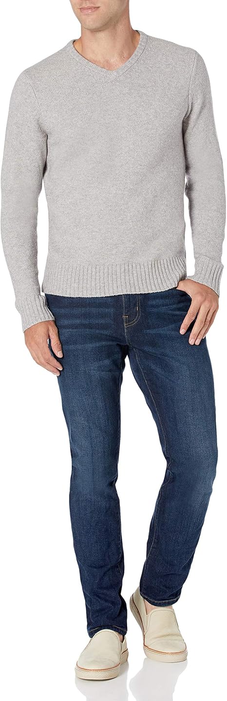 Men's Long-Sleeve Soft Touch V-Neck Jumper